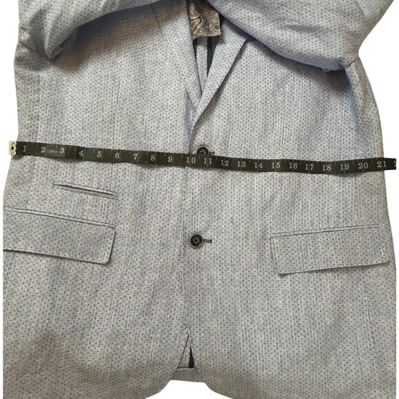 Nautical Linen Blazer Blue Birdseye Sports Coat Sz‎ XL Preppy Nautical Swiss Dot - Picture 7 of 13